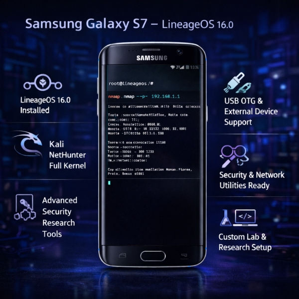 Samsung Galaxy S7 SM-G930F – 32GB – Kali Nethunter Full Kernel
