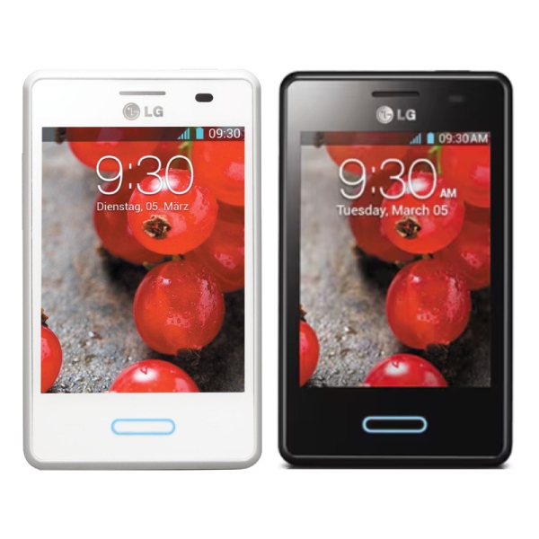 LG Optimus L3 II (E430) 4GB entsperrt schwarz weiß 3G Smartphone – guter Zustand