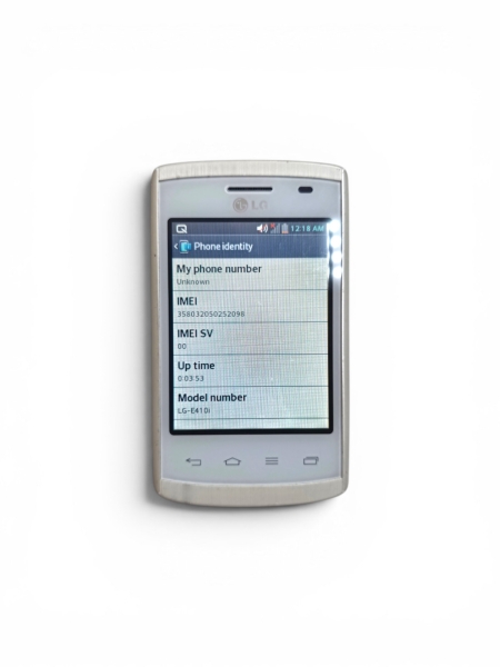 LG Optimus L1 II (LG-E410i) – silber/weiß – Vintage Android Smartphone gesperrt