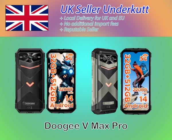Doogee V Max Pro Dual 5G Rugged Smartphone 32GB+512GB Android 14 Handy 22000mAh