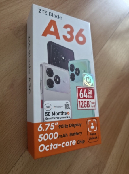 Brand new smartphone ZTE Blade A36 (in original box)