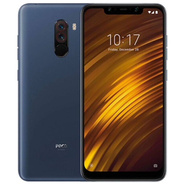 Xiaomi Pocophone F1 128GB blau fairer Zustand entsperrt Android Smartphone