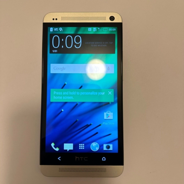 HTC One M7 32GB entsperrt silber Smartphone – (PN07100) *Guter Zustand*