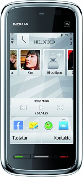 BRANDNEUES CHROME NOKIA 5230 ENTSPERRTES TELEFON – NAVI EDITION – 3G – 2MP KAMERA