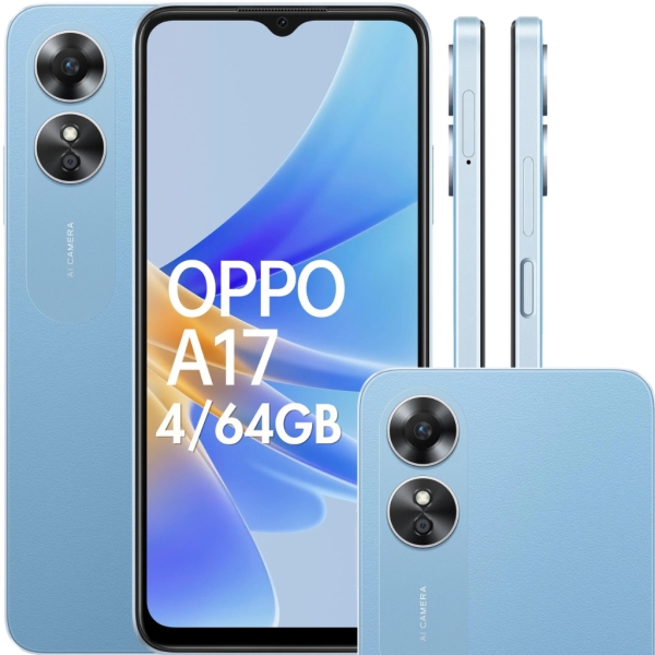 Smartphone Oppo A17 4/64GB 60Hz CPH2477 Blau ohne Simlock | Neu ohne OVP