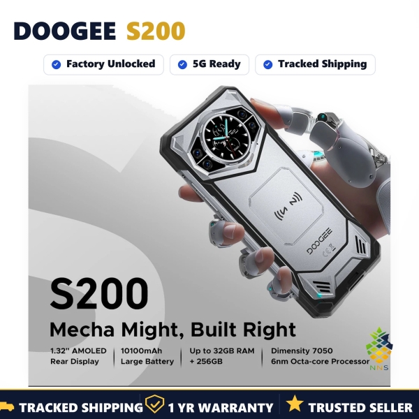 Doogee S200 5G Rugged Phone Dimensity 7050 12GB RAM 256GB ROM 100MP Android