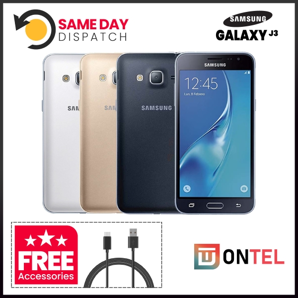 Samsung Galaxy J3 (2016) J320 – Schwarz Gold – Entsperrt – Smartphone Klasse A+++