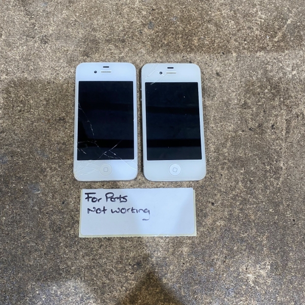 (Set bestehend aus 2) Apple iPhone 4 A1332 Smartphone weiß 3,5″ Bildschirm 5,0 MP – für Ersatzteile