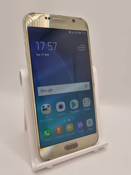 Samsung Galaxy S6 Gold entsperrt 32GB 5,1″ 16MP Android Smartphone gesprungene Rückseite