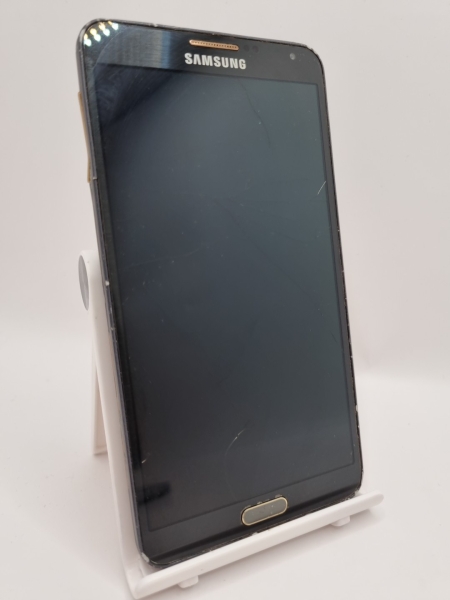 Samsung Galaxy Note 3 schwarz 32GB Android Smartphone gesprungen defekt #B