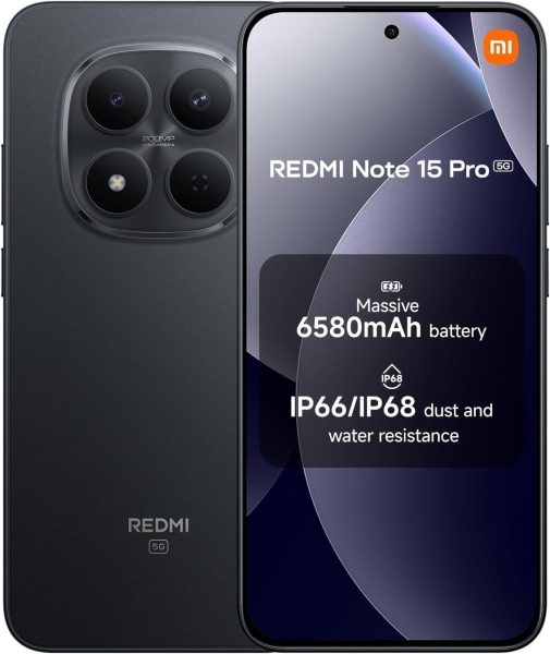 XIAOMI REDMI Note 15 Pro 5G Smartphone 12+512GB schwarz