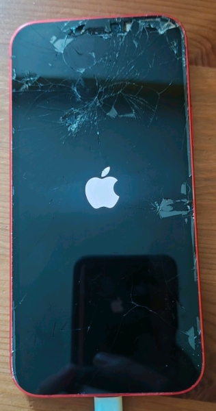 *Beschreibung lesen* Apple iPhone 12 (PRODUCT)RED Smartphone gesprungenes Display & Rückseite