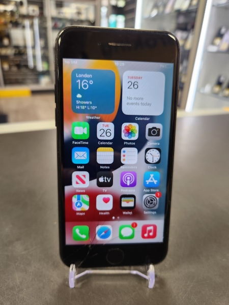 Apple iPhone 7 32GB schwarz entsperrt — gesprungenes Display — funktioniert – 85% Akku (2)