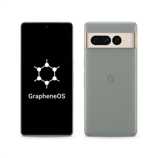 Google Pixel 7 Pro 128GB Hazel GrapheneOS entsperrt Smartphone – Hervorragend