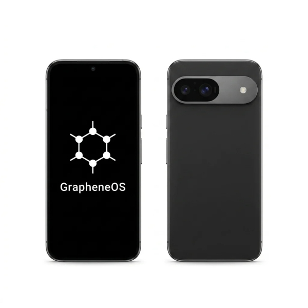Google Pixel 9 256 GB Obsidian GrapheneOS entsperrt Smartphone – gut