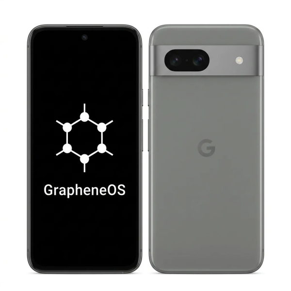 Google Pixel 8a 128GB Rose GrapheneOS entsperrt Smartphone – gut