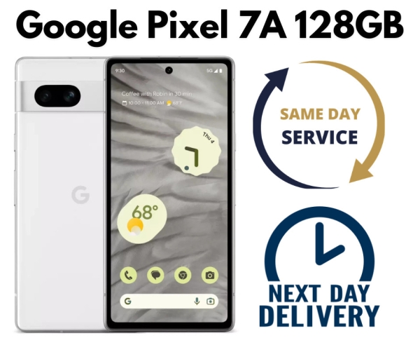 Google Pixel 7a 5G 128GB entsperrt Android weiße Farbe Smartphone makellose Qualität