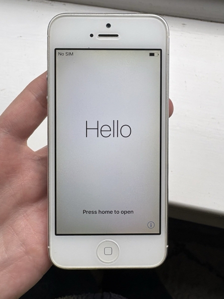 Silber Weiß Apple iPhone 5 32GB A1429 NUR HANDY