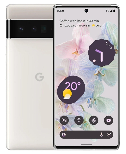 Google 5G Android Smartphone Pixel 6 Pro 6,7 Zoll 12GB RAM SIM frei 128GB weiß