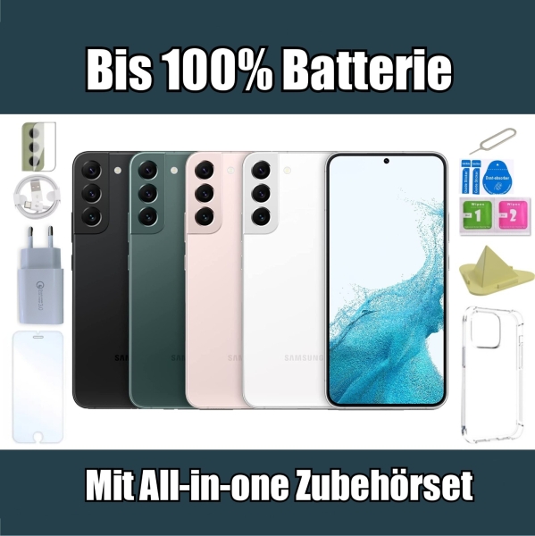 Samsung Galaxy S22 – 128 256 GB DualSim Android Smartphone Weiß, Grün, Skyblue