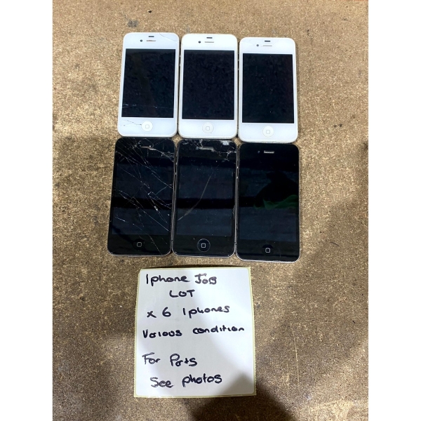 Restposten 6 Apple iPhone 4s A1387 & 4 A1332 Smartphone Single Sim – für Ersatzteile