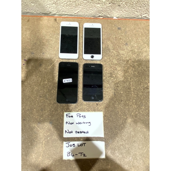 4 Stück Apple iPhone A1429, A1457, A1387 iOS Smartphone Mehrfarbig – Für Ersatzteile