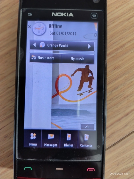 Nokia X6 Smartphone 16GB schwarz gesperrt orange voll funktionsfähig guter Akku