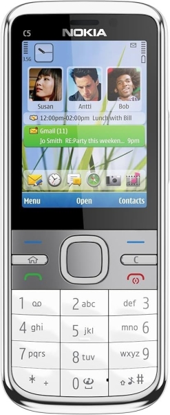 Nokia C5-00 – Weiss (Ohne Simlock) Smartphone Handy Mobiltelefon TOP Zustand