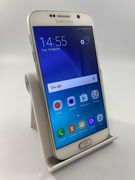 Samsung Galaxy S6 weiß entsperrt 32GB 5,1″ 16MP 3GB RAM Android 8.0 Smartphone