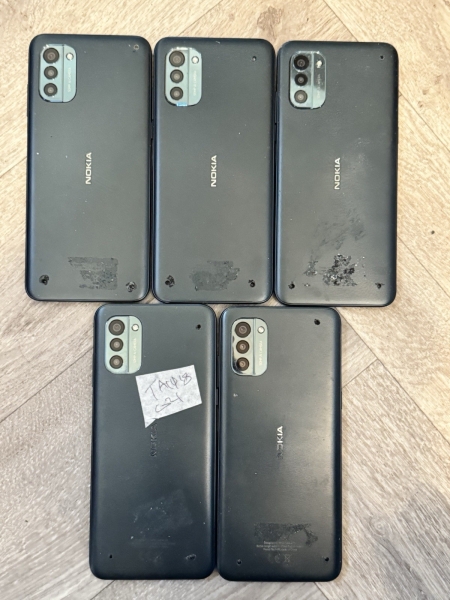 5 x Nokia G21 – TA-1418 – Smartphone – für Ersatzteile oder Reparatur grau
