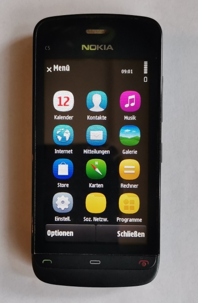 Nokia  C5-03 – Schwarz (Ohne Simlock) Smartphone