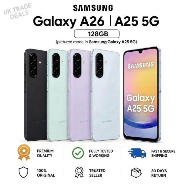 Samsung Galaxy A26 / A25 5G Android Smartphone 128GB entsperrt Dual Sim 2024 blau