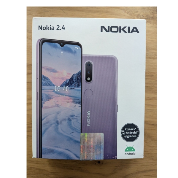Nokia 2.4 Android Smartphone 32GB Lila 6,5 Zoll Dual-Kamera 13MP Fingerabdruck