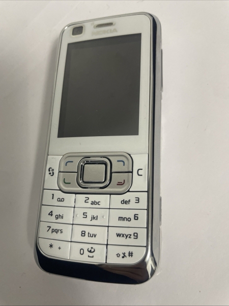 Klassisches Nokia 6120C Retro Style Sammler Symbian Sim frei Handy in weiß