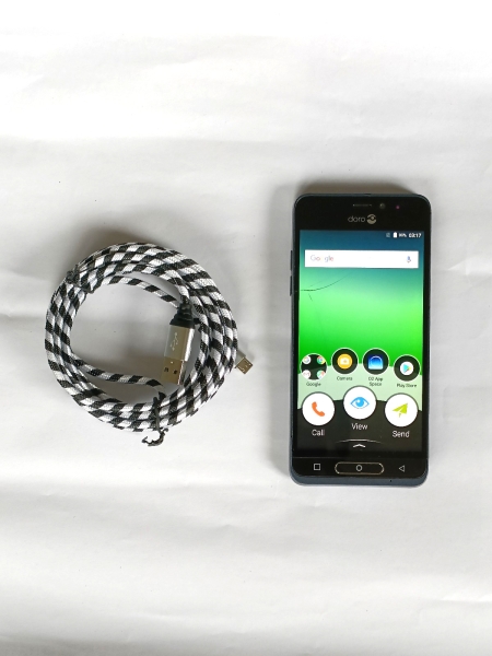 Doro 8035 4G 5″ Smartphone für Senioren – entsperrt – graphitblau