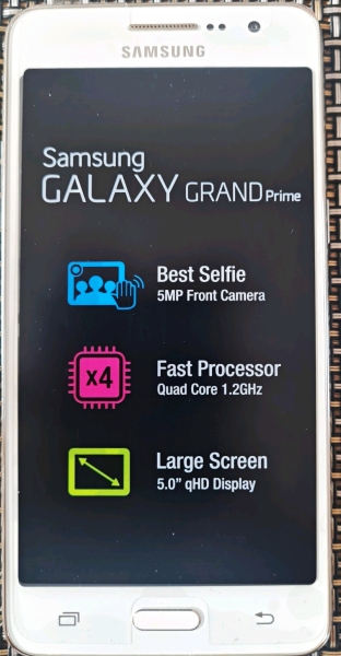 Samsung Galaxy Grand Prime 5″ Weiß 8GB Quad-Core 1,2GHz 5MP Smartphone wie Neu