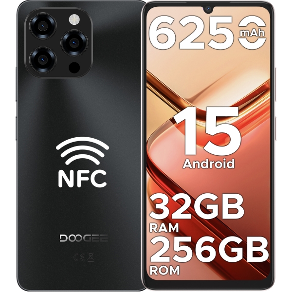DOOGEE Note58Pro Handys Android 15 Smartphone 32GB+256GB 6250mAh