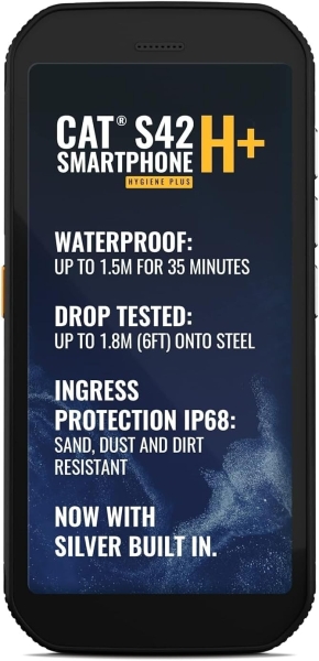 Caterpillar CAT S42 H+ Hygiene Plus Rugged Smartphone, 32GB 3GB, Dual Sim Black