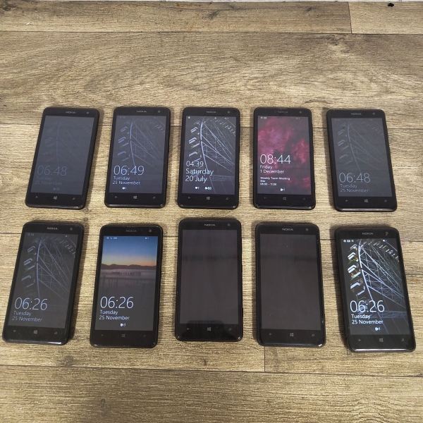10 x Nokia Lumia 625 512MB, 8GB Smartphone – Schwarz – GFK Schutz – LESEN
