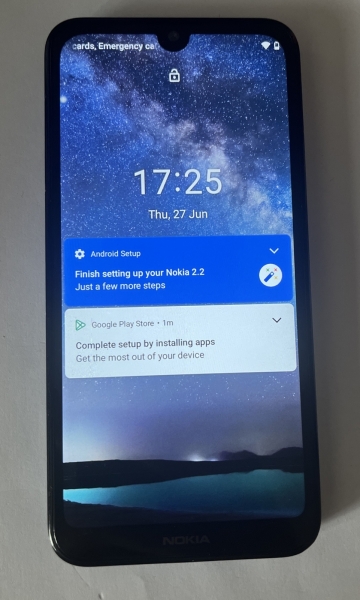 Nokia 2.2 TA-1188 4G 16GB grau Android Smartphone entsperrt „gebrauchter Zustand“
