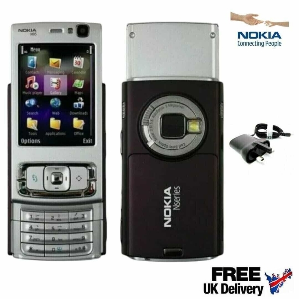 Neuzustand Nokia N95 – Silber in Lila (Entsperrt) Smartphone +12 Monate Garantie