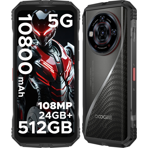 Doogee S118 Pro 5G Rugged Smartphone 24GB+512GB 108MP 10800mAh 120Hz NFC