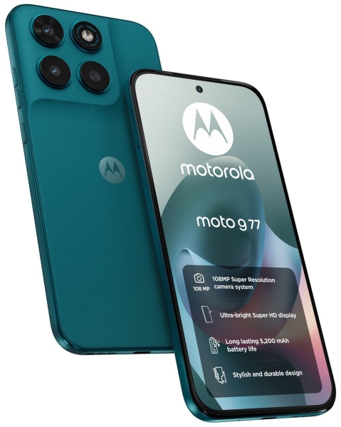 Motorola g77 5G Smartphone SIM frei 128GB Handy Spruce Green PBAW0002GB