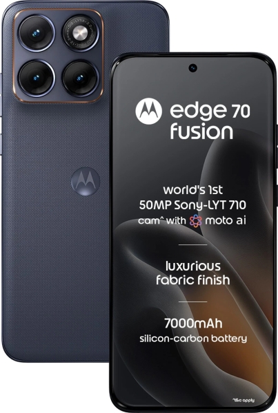 MOTOROLA Edge 70 Fusion (SILHOUETTE, 12+256GB) Snapdragon® 7s Gen 4 Smartphone.