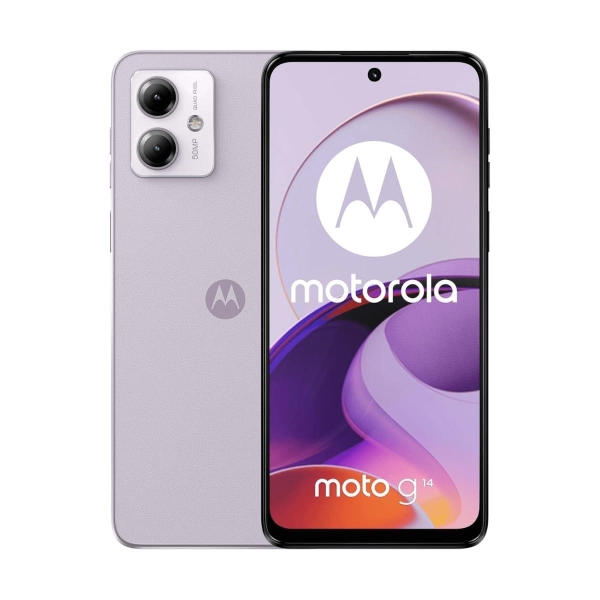 Motorola Moto G14 128GB Android entsperrt SIM 4G lila Handy Smartphone RISSIG