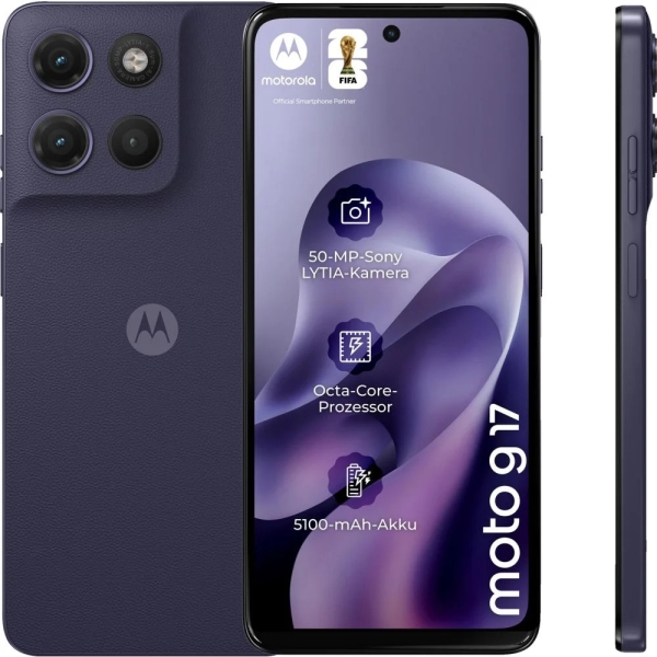 Motorola moto G17 128 GB Evening Blue Dual SIM Smartphone Handy Mobiltelefon