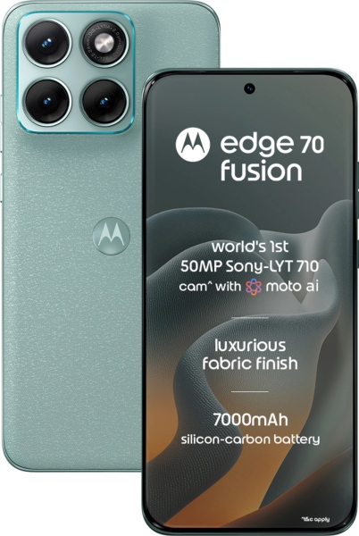 MOTOROLA Edge 70 Fusion (BLUE SURF, 8+256GB) Snapdragon® 7s Gen 4 Smartphone.