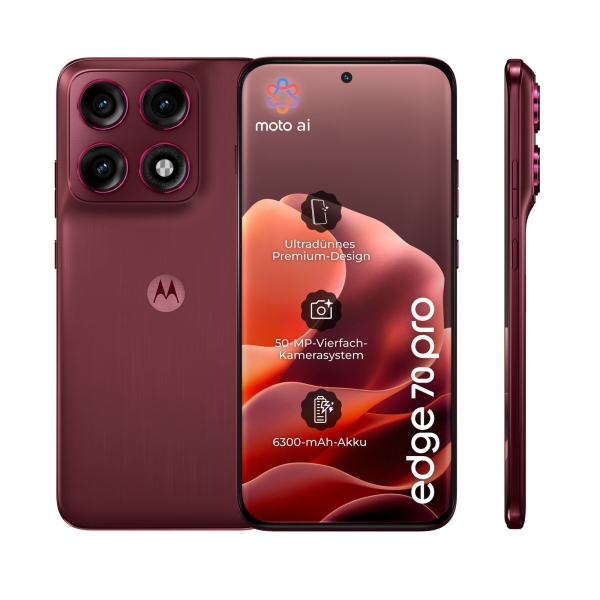 Motorola Edge 70 Pro 256 GB rot 5G Android Smartphone P-OLED 6,78 Zoll