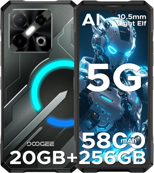 DOOGEE Blade GT Play 5G Rugged Smartphone 2025, dynamische Lichteffekte, 20GB+256GB