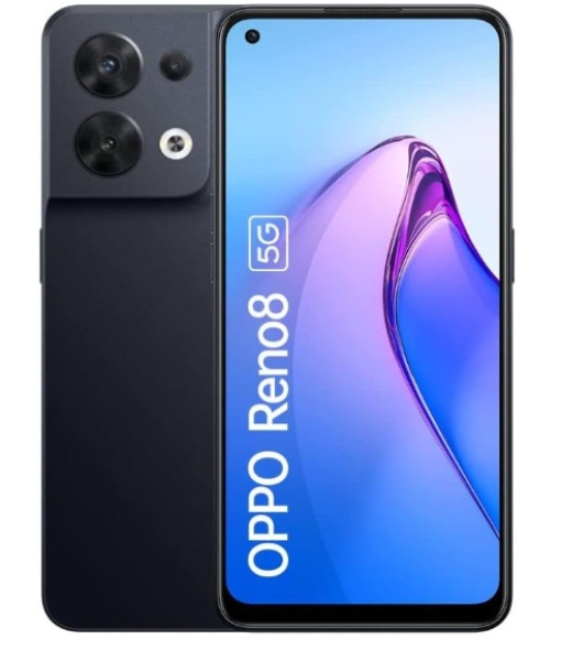 Oppo Reno8 5G Smartphone 256GB schwarz Dual SIM (entsperrt) Android BH 63% – B-Ware